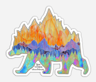'Bear Witness' ~ 4"x4.75" Vinyl Sticker ~ Iridescent ~SOLD OUT