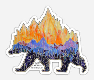 'Bear Witness' ~ 4"x4.75" Vinyl Sticker ~SOLD OUT