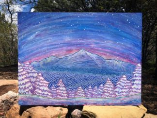 A Wintry Night Sky Over Pagosa Peak