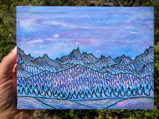 Ethereal Mountain Night