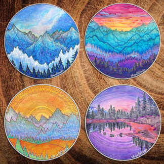 Set of 4 Landscape Stickers - SOLD OUT