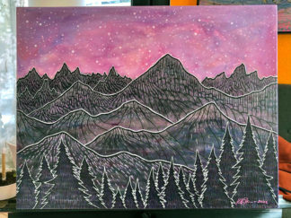 Luminous Mountain Night II