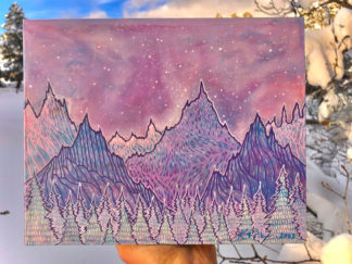 Lavender Mountain Galaxy