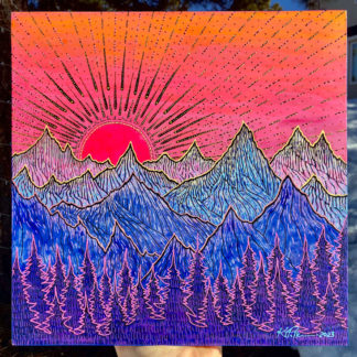 Beaming Mountain Sunrise I