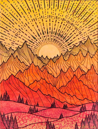 Beaming Mountain Sunset VI