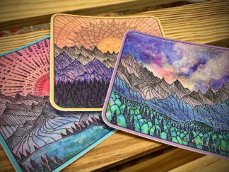 Set of 3 Exterior Quality Vinyl Stickers 3.5" Square Each