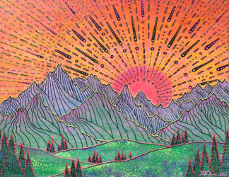 Beaming Mountain Sunset V