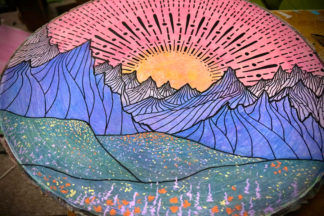 Beaming Mountain Sunset VII