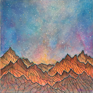 Night Sky Above the Mountains