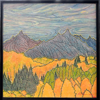 Swirly Autumn Mountain Storm