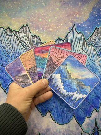 Set of 5 Exterior Quality Vinyl Stickers 3.5" Square Each