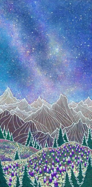 Mountain Wildflower Meadow Under the Stars I