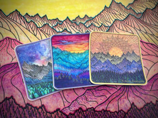 Set of 3 Exterior Quality Vinyl Stickers 3.5" Square Each