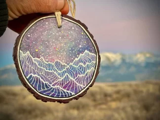 Wood Round Ornament 2024