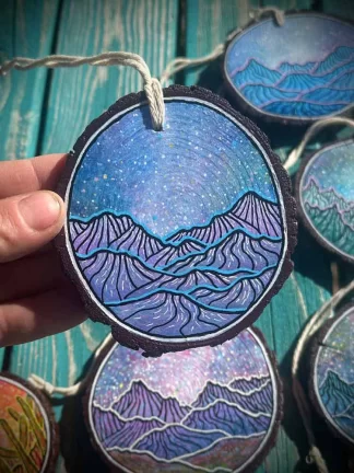 Wood Round Ornament 2024