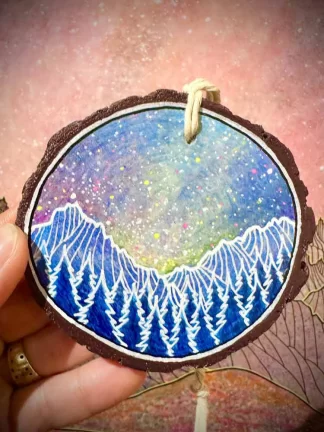 Wood Round Ornament 2024