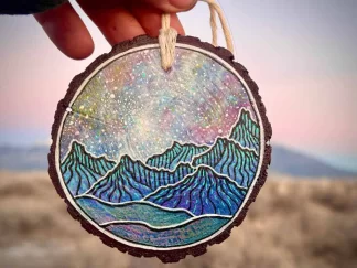 Wood Round Ornament 2024