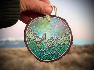 Wood Round Ornament 2024