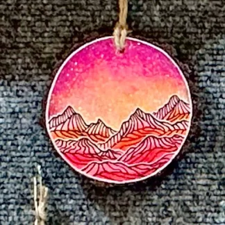 Small Wood Round Ornament 2025