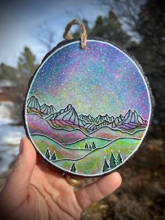 Large Wood Round Ornament 2025