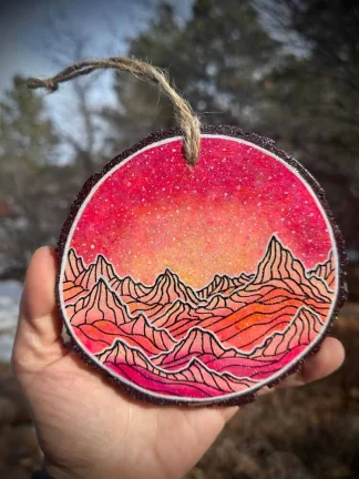 Large Wood Round Ornament 2025