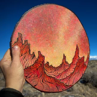 Cathedral of Red Stone ~ 14” Diameter