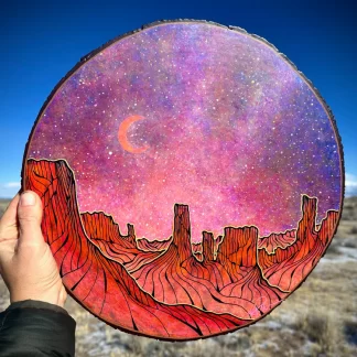 Desert Under the Ember Moon ~ 14” Diameter
