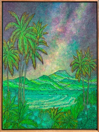 Luminous Night Above Costa Rica II ~ 41.5"x31.5" Framed