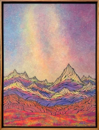 'Luminous Spring Night Above the Desert III' ~ 25"x19" Framed