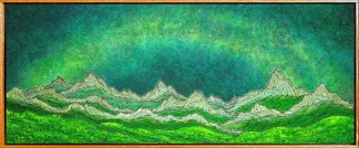 Luminous Summer Night Above the Rockies I ~ 24"x60"