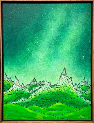 Luminous Summer Night Above the Rockies II