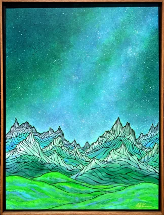 Luminous Summer Night Above the Rockies III